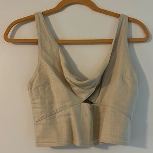 Beige AF crop top